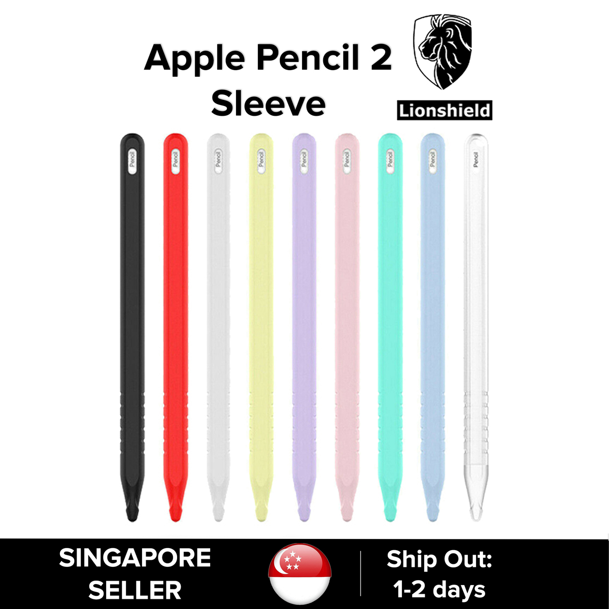 [SG] Silicone Sleeves, Compatible with Apple Pencil 2 - Soft Silicon Pen Sleeve Protective Case Cover - Local SG Seller, Fast Delivery!