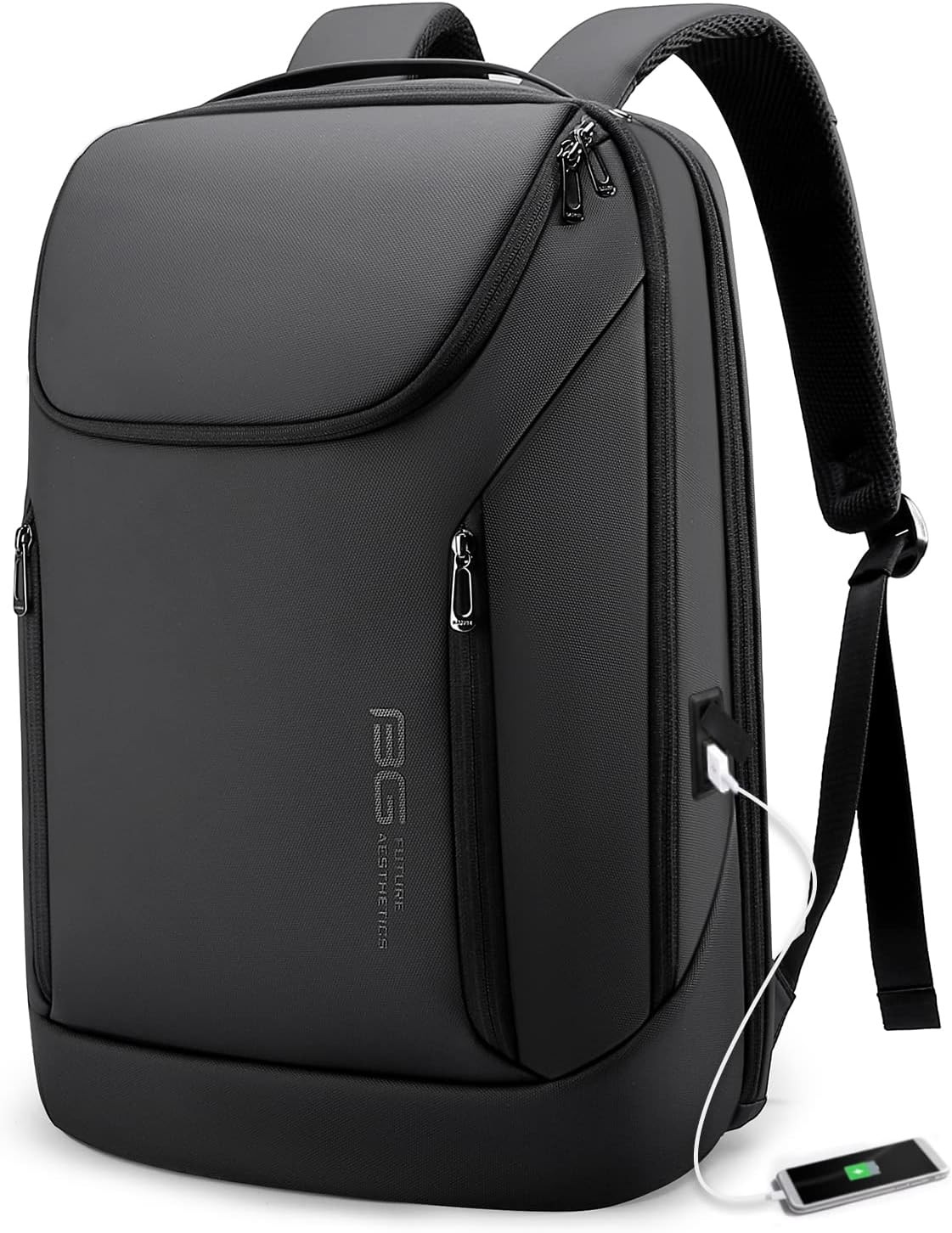 BANGE Business Smart Backpack Waterproof fit 15.6 Inch Laptop Backpack with USB Charging Port,Travel Durable Backpack